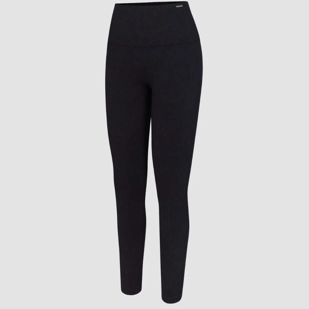 Savage X Fenty Black/Grey Ribbed Leggings